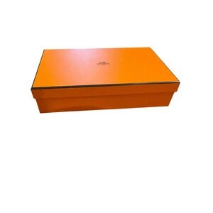 Authentic Hermes Paris Empty Gift Box Orange w/ Ribbon Tissue 10 X 6.5X 2.5